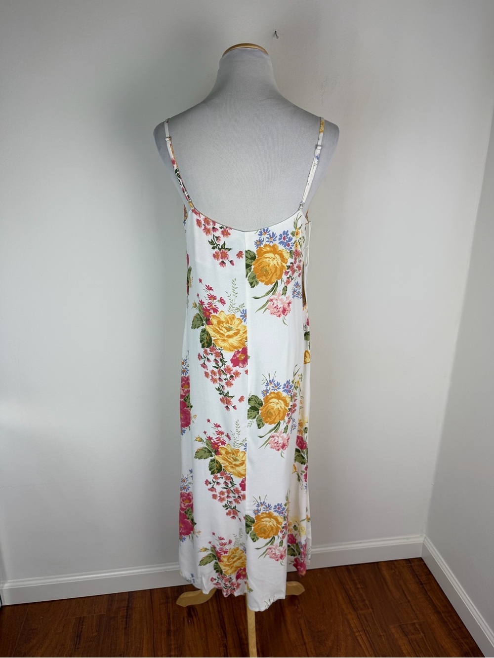 NWT Reformation Boston Bouquet Floral Midi Dress White Pink Size 6 - Picture 6 of 11